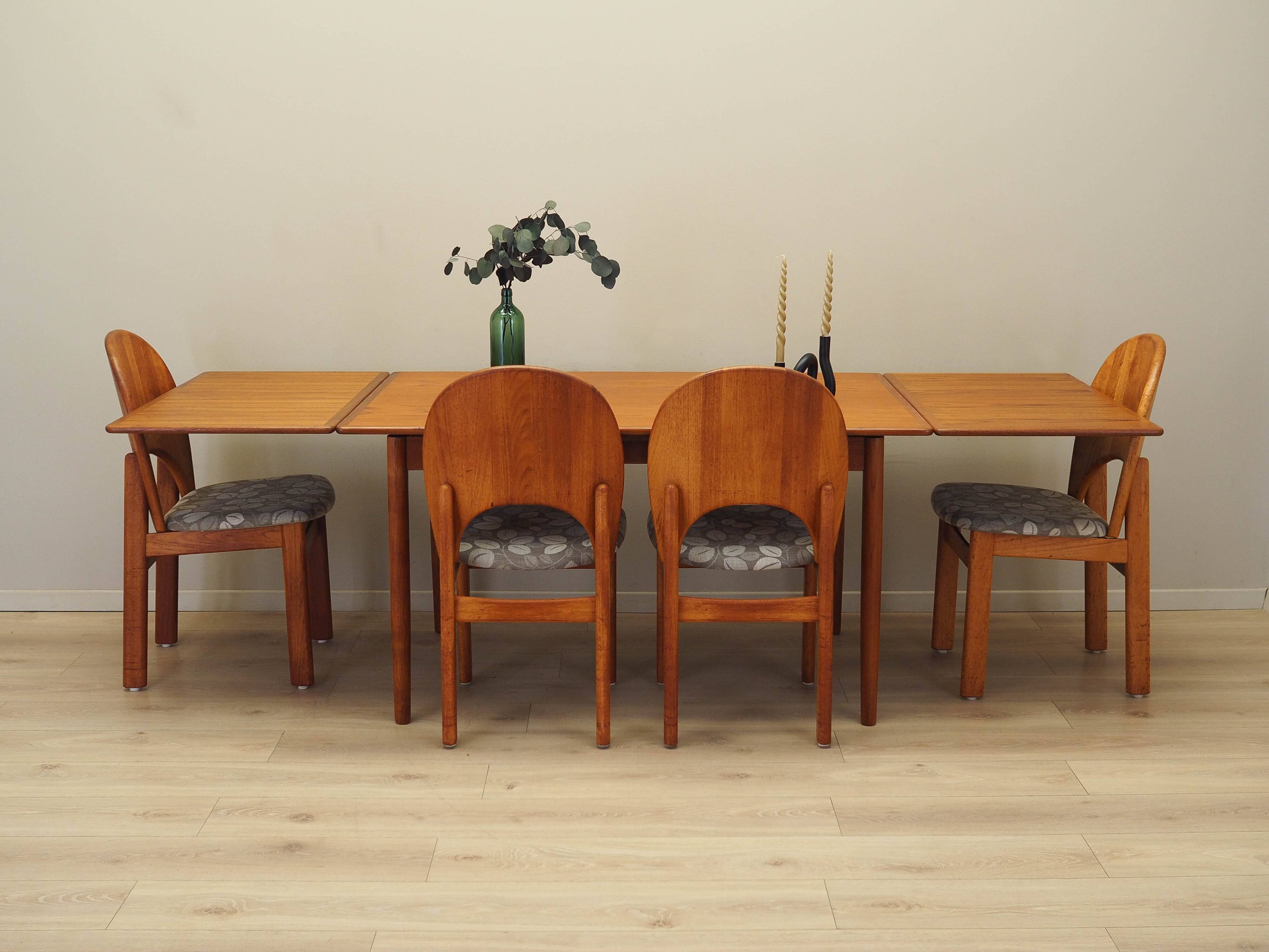 Set of four teak chairs, Danish design, 1960s, designer: Niels Koefoed, man