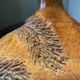Pair of vintage Vallauris scarified seagrass stoneware lamps and rope lampshade