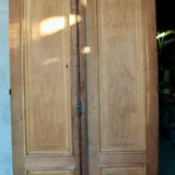 Paire de portes palières en chêne XlXème double face