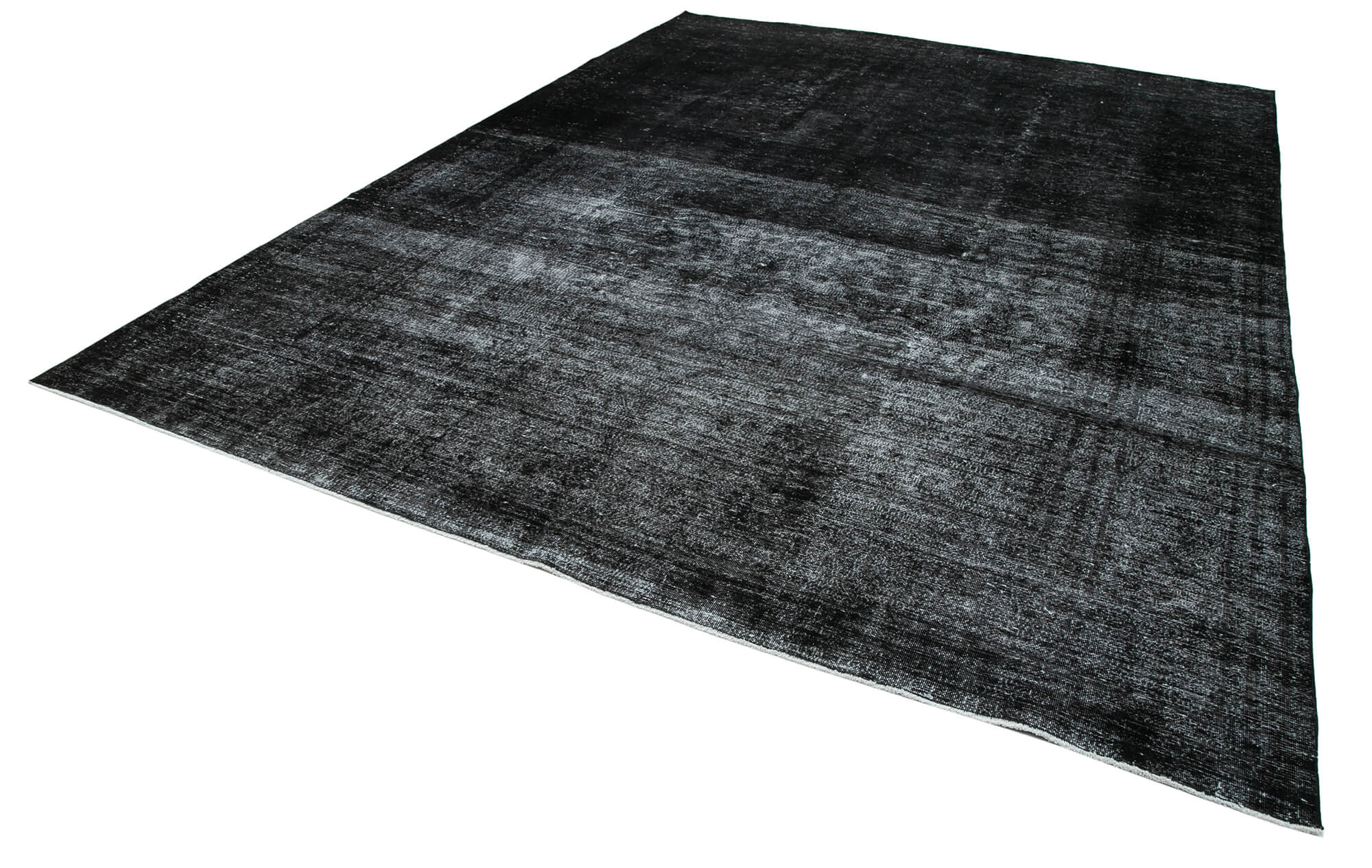 Hand-knotted persian overdyed 289 cm x 402 cm black wool carpet