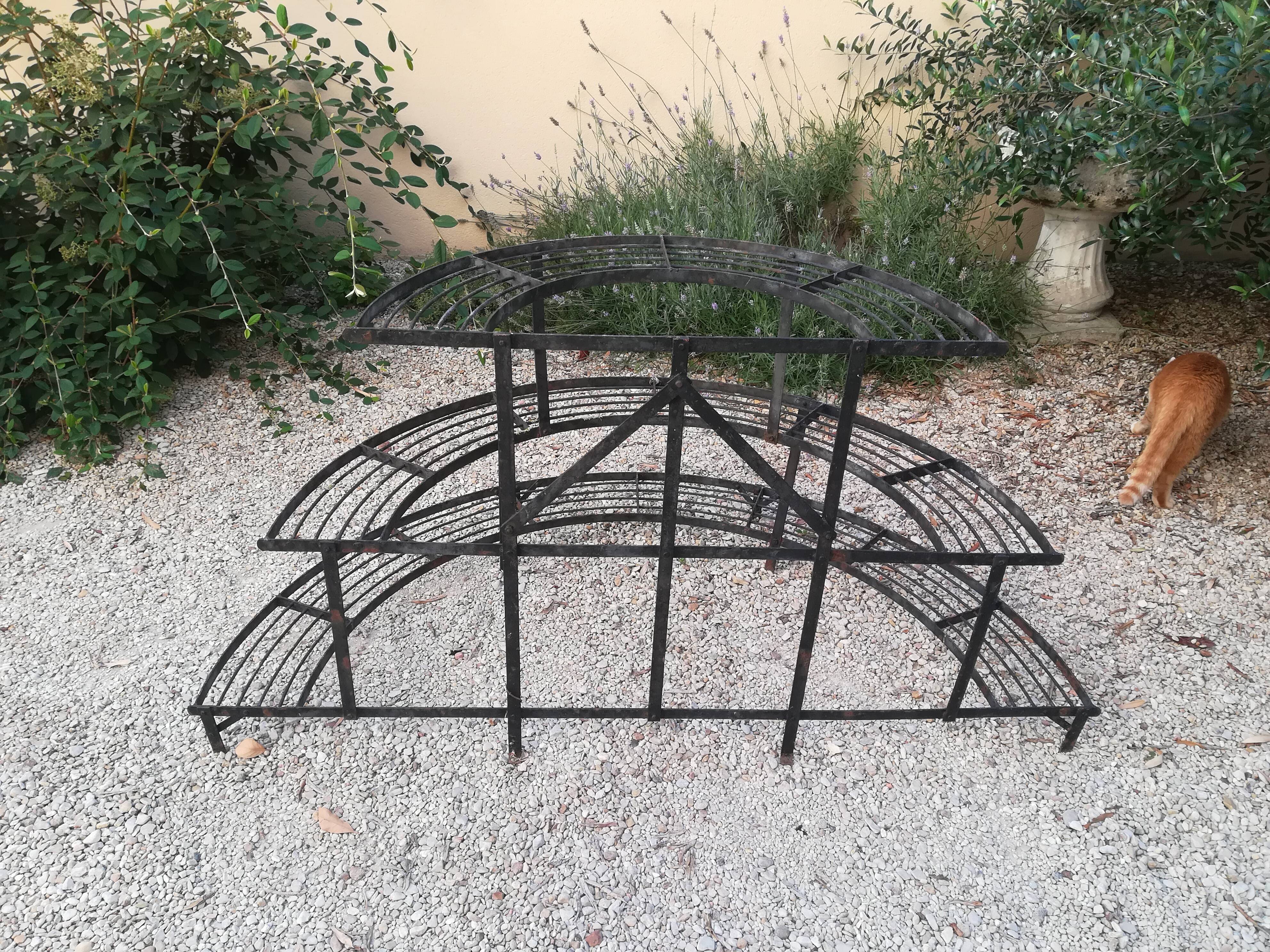 Wrought iron flower stand