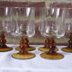 6 vintage stemmed glasses in very good condition