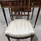 Flat desk and Louis XVI style chair in mahogany veneer (nineteenth century)
