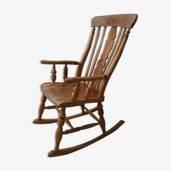 Mid - Century wooden rocking chair