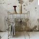 Vintage vinyl bedside side table