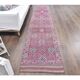 Vintage Turkish hand-knotted tribal runner 80	x378