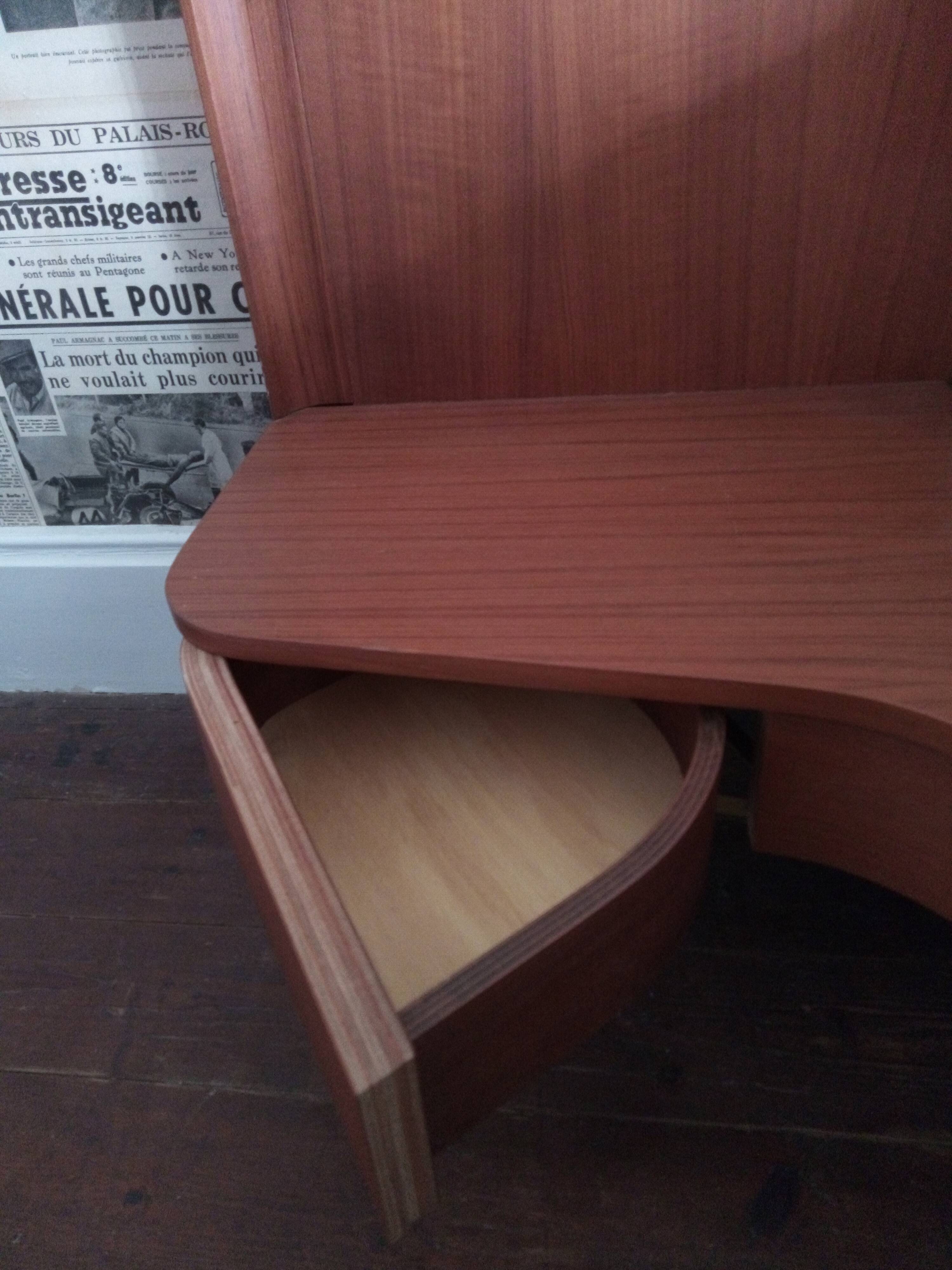 Vintage Scandinavian teak bed 1960