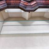 Baroque-style backlit display cabinet in wood, glass and velvet