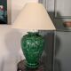 Green ceramic lamp with ivy decoration 70-80