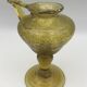 Yellow bubble hand blown glass oil lamp biot glassworks