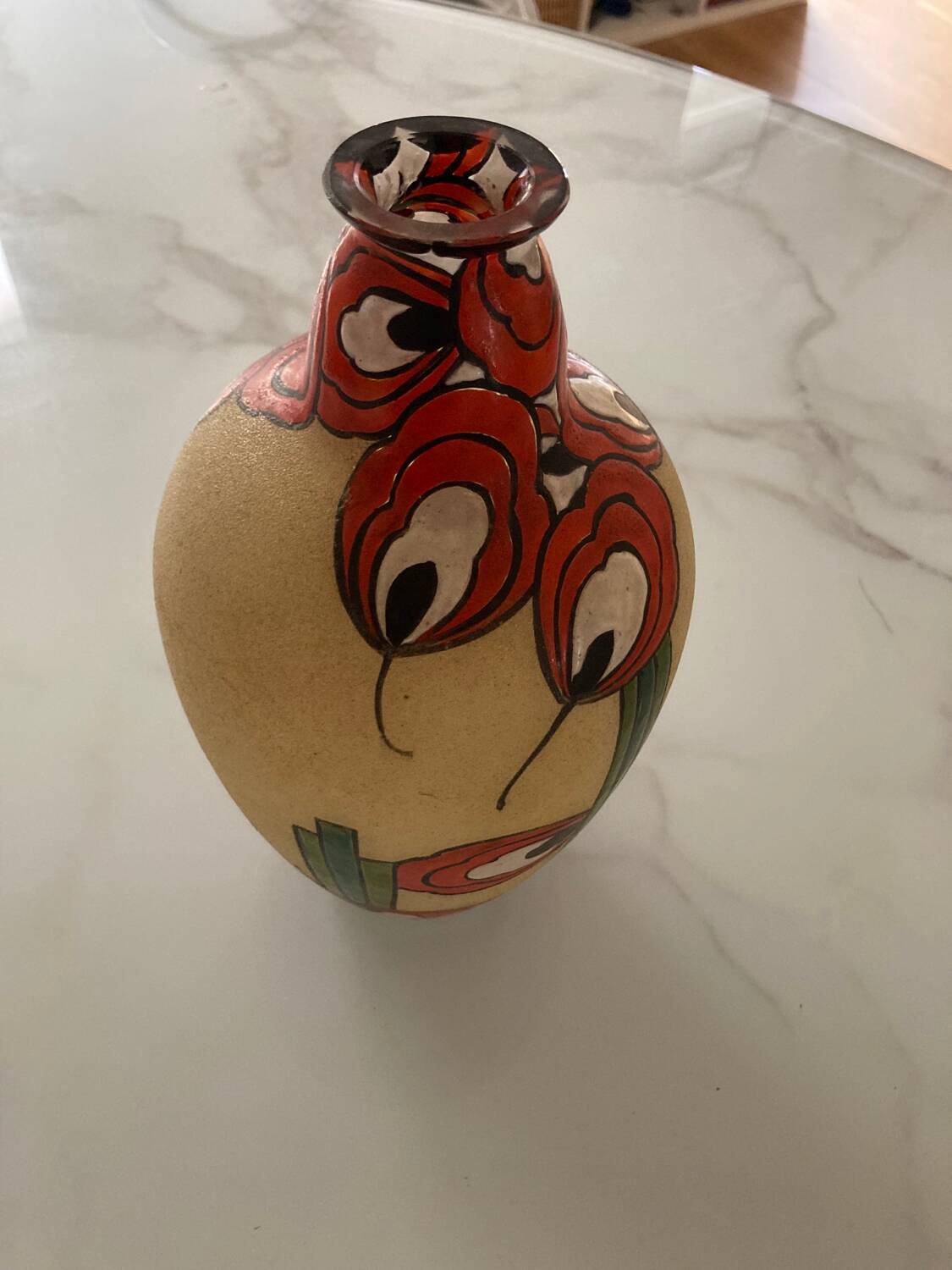 Art deco vase 1930 DE Leune signed