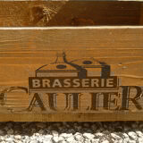 the CAULIER brewery wooden crate
