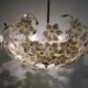 lustre en laiton et verre de Murano fleur des années 1970