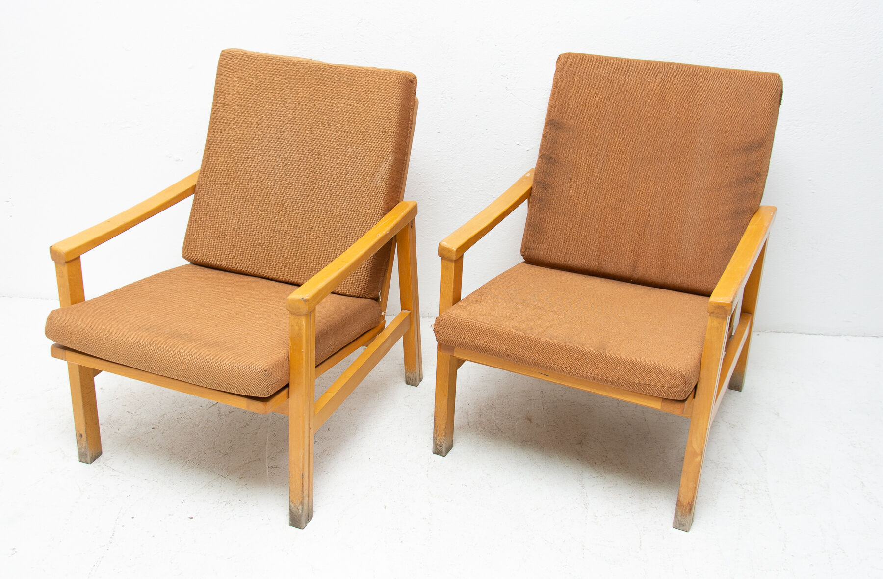 Pair of mid century Danish style armchairs for Ton, 1970´s