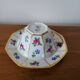 Limoges Porcelain Cup with Decor of Barbel Fish and Roses