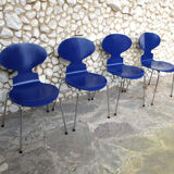Suite of 4 ant chairs 3101 series 7 Arne Jacobsen for Fritz Hansen Ant chair
