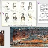 Lot 6 chairs bistro Baumann 1914 ca