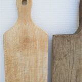 Two vintage solid wood cutting boards