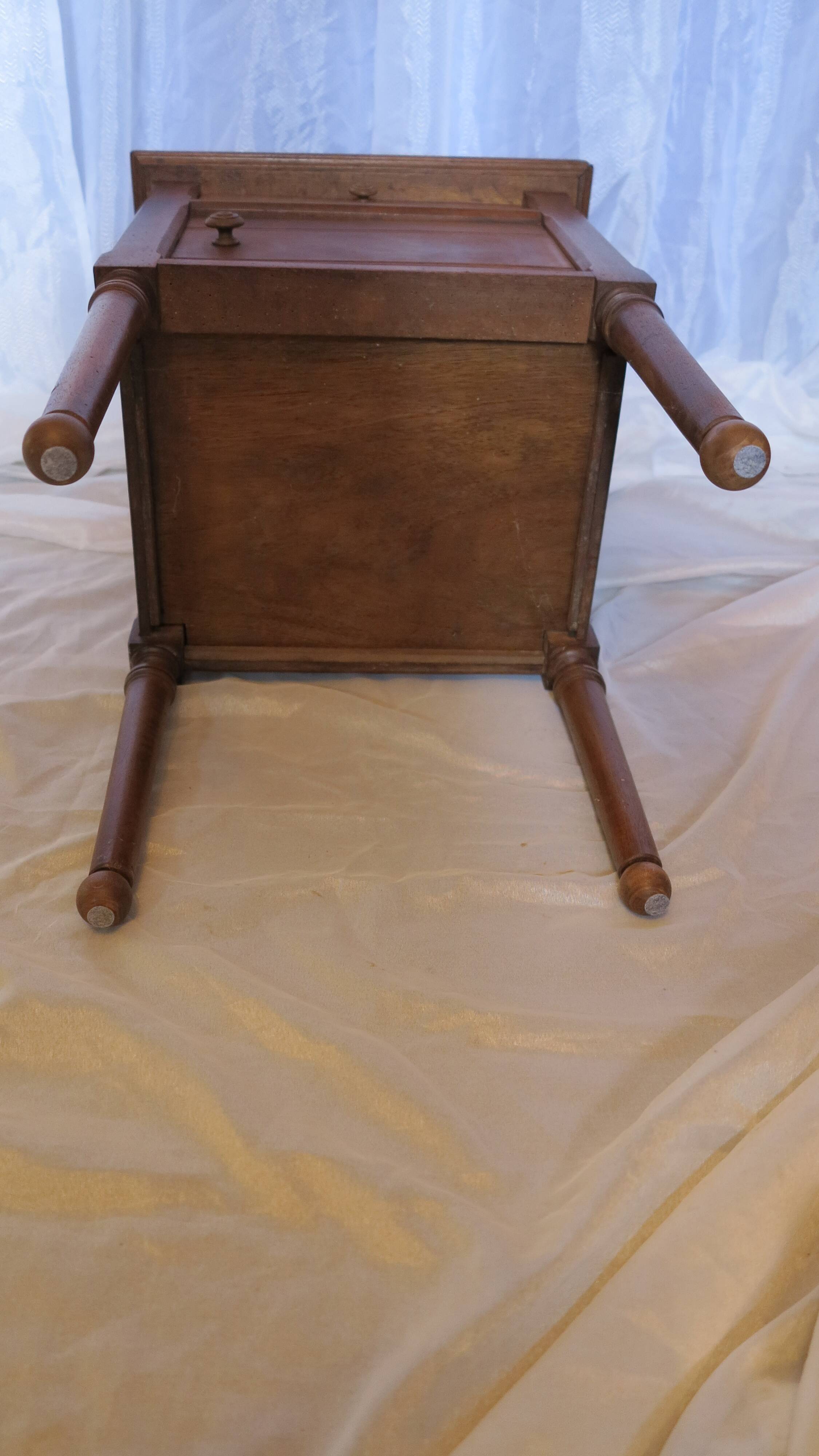 Nightstand walnut with marble top