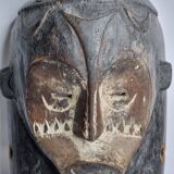 Ancient Fang Ngil tribal mask, traditional African art, Gabon, 20th century, 40 cm