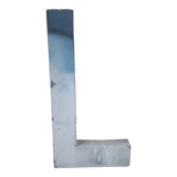 sign letter L metal zinc vintage 1950 1960