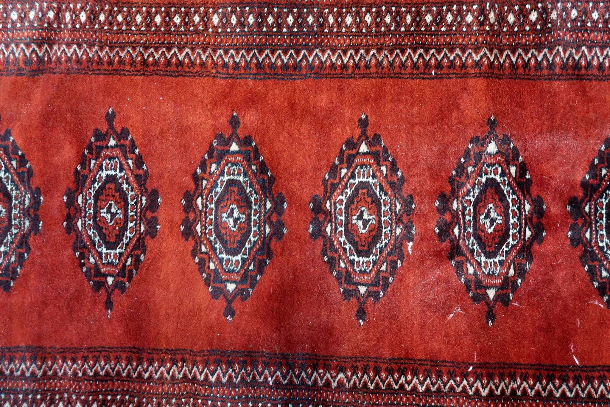 Tapis Boukhara ouzbek vintage fait main, 91 cm x 155 cm, années 1950