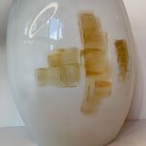 VASE Limoges porcelain flattened gilded shape