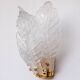Set of 2 Florence, elegant Murano wall light transparent leaves, 1970