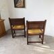 Paire de fauteuils style espagnol bois sculpté 1900