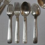 Cutlery set 24 pieces Art Deco in silver metal 84g - Goldsmith's mark