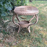 Rattan table year 60