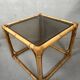 Vintage side table – bamboo and glass