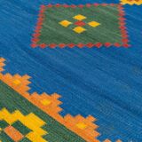 Scandinavian style vintage flat weave/kilim rug. 243 (254) x 164 cm = 96 (1