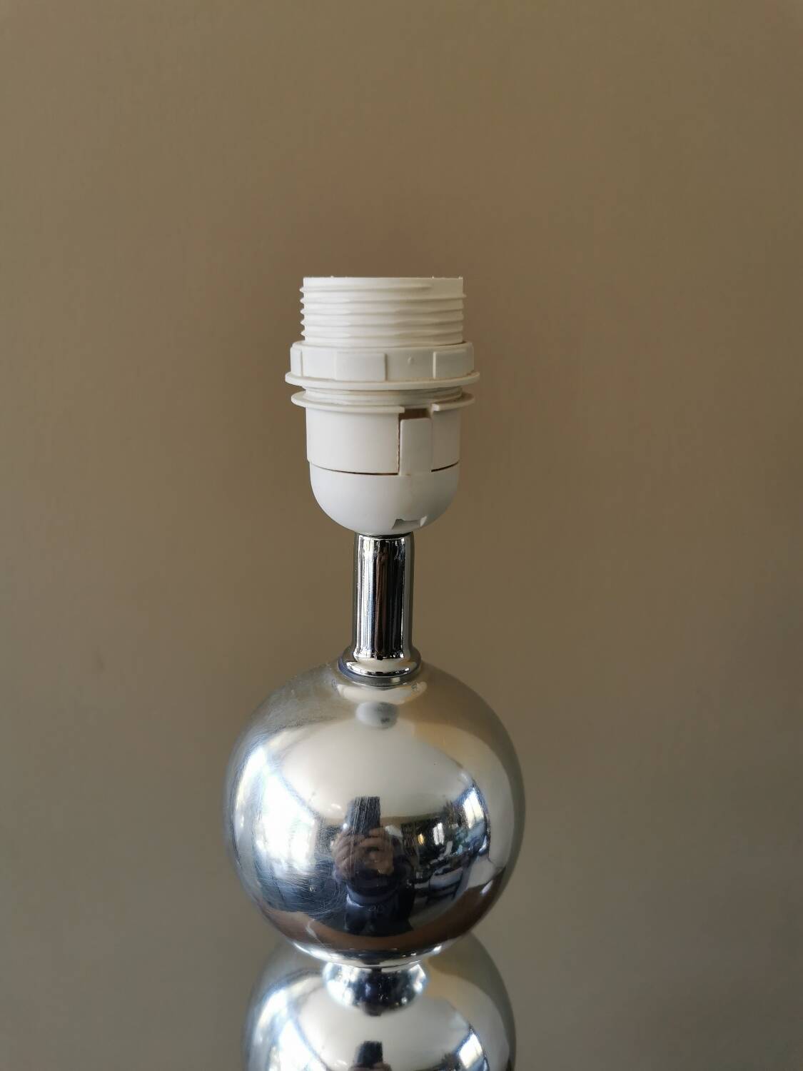 Vintage metal ball lamp from the 80s