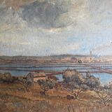 Tableau HSP "Salines à Fos-sur-mer" par Abel GAY (1877-1961)
