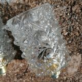 Set of 5 vintage molded glass globe suspensions