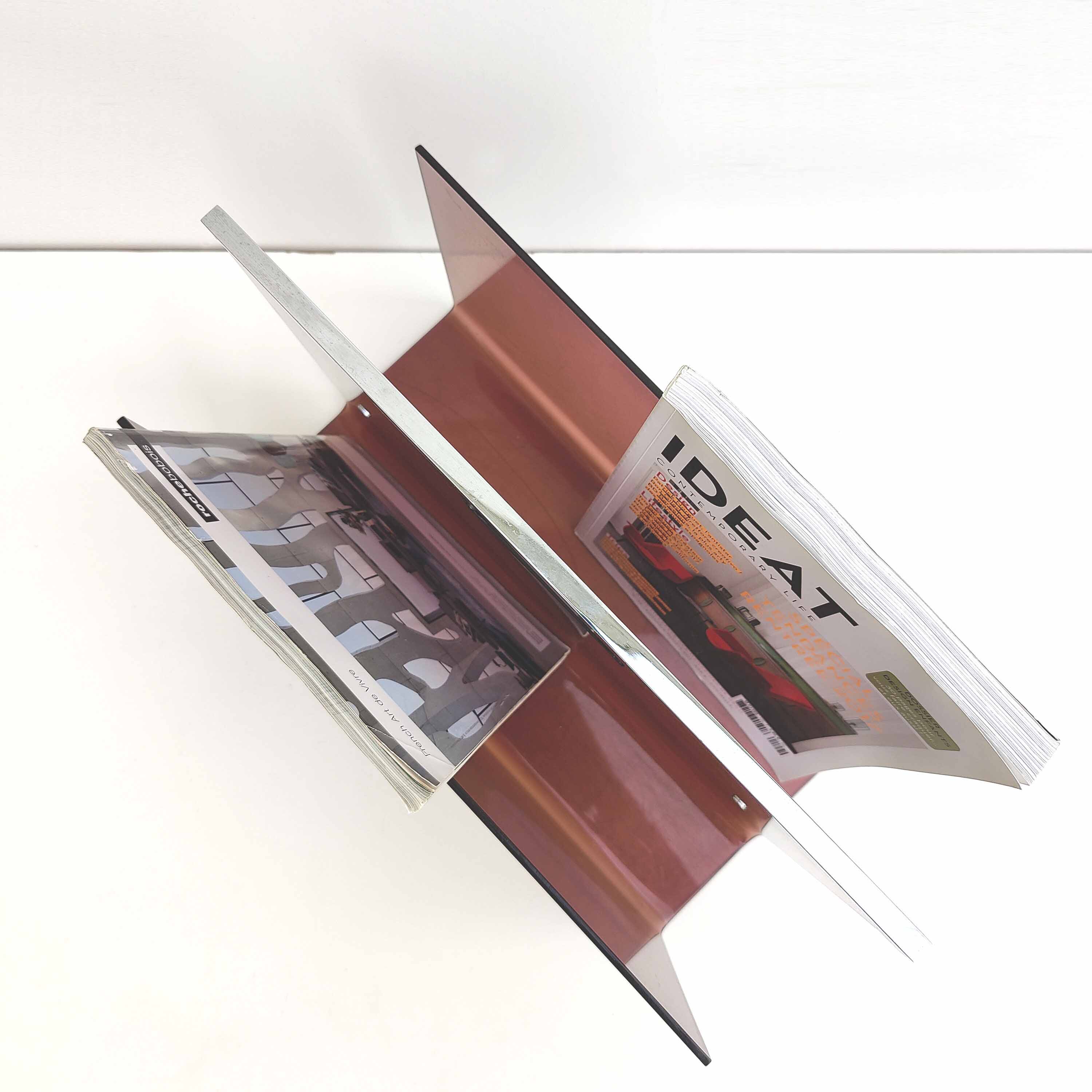 Plexiglas magazine holder Michel Dumas Roche Bobois 70s