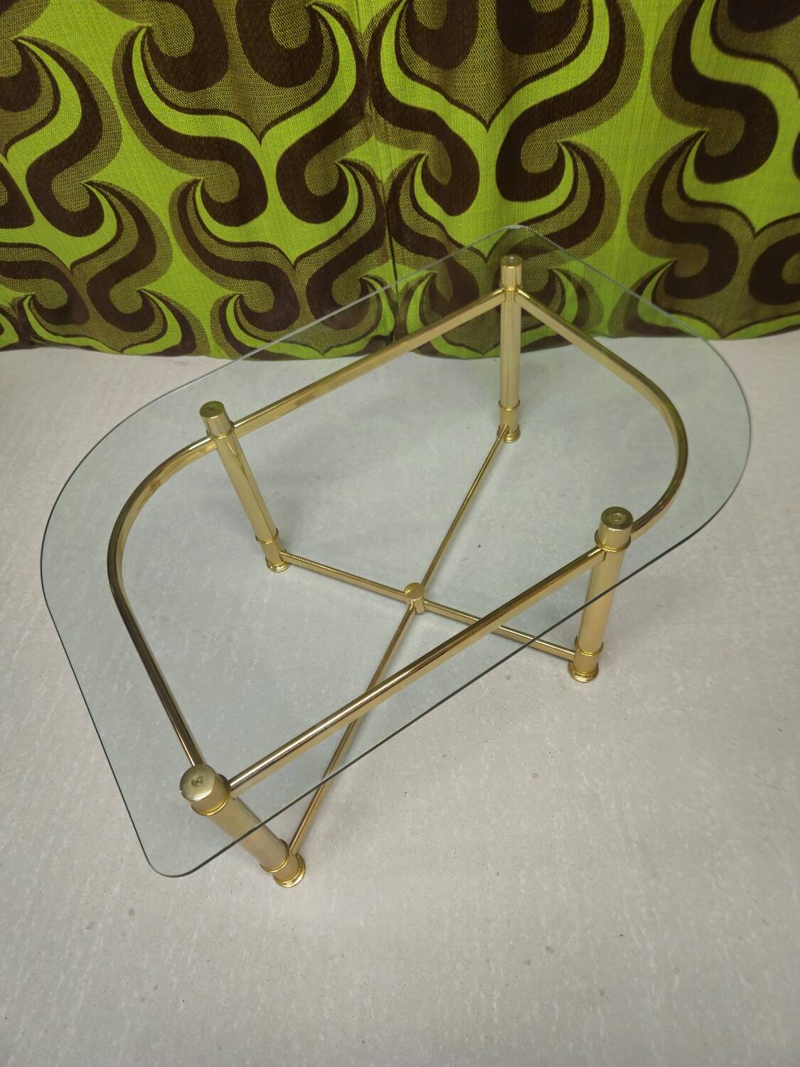 Table basse vintage laiton 1980"