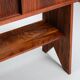 Italian bookcase with three shelves and storage