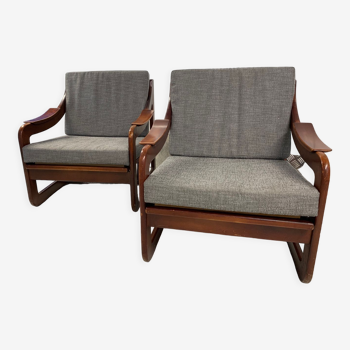 Pair of armchairs sleds 70'