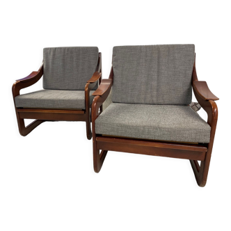 Pair of armchairs sleds 70'