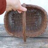 Old hand-woven wicker basket