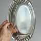 Light silver metal bread basket
