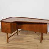 Bureau vintage Boomerang en teck par Peter Løvig Nielsen, Danemark, 1970