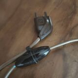 Le Tanneur leather and brass desk lamp