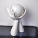 White ceramic "Hands" lamp France 1980