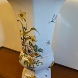 Vase in polychrome earthenware of Moustiers