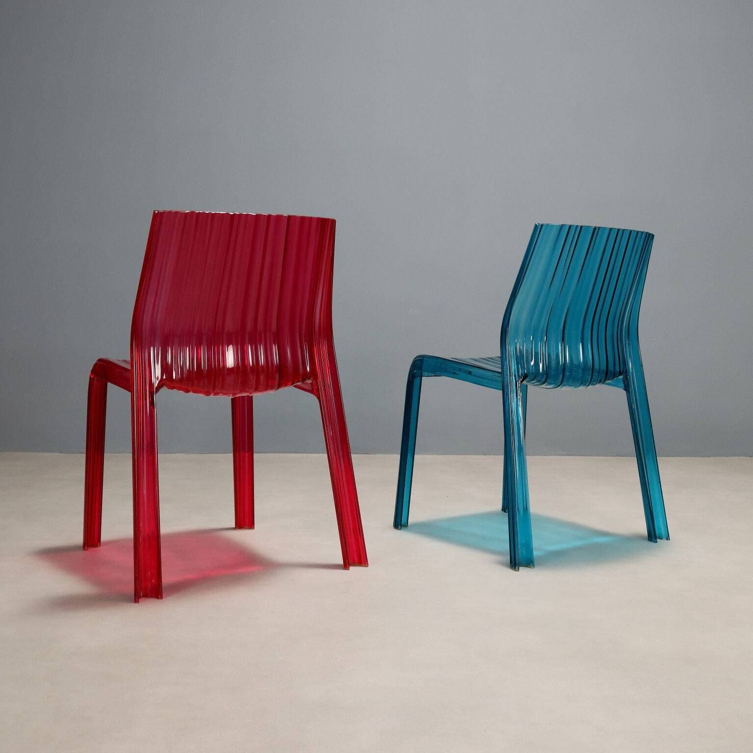 Original vintage Kartell Frilly chairs designed by Patricia Urquiola in the 2000s