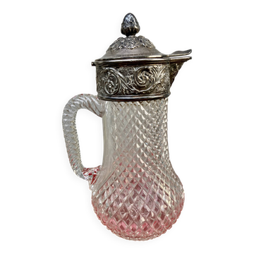 Baccarat crystal carafe with silver mount & signed Froment Meurice - Rare