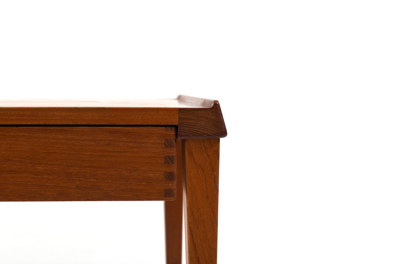 Fine danish pair of mid century teak nightstands